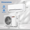 thumbnail image 3 of Costway 18000 BTU 20 SEER2 208/230V Wifi Enabled Mini Split Air Conditioner & Heater with Installation Kit, 3 of 12