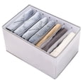 thumbnail image 2 of Jeans Storage Large Capacity Tidy-Keeping Multi-purpose Clothes Underpants Organizing Drawer for Wardrobe-Grey,A, 2 of 8