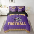 thumbnail image 2 of jejeloiu Football Sport Helmet 7-Piece Twin Bedding Sets,American Rugby Game Bedding Comforter Set For Boys Kids Reversible, 2 of 8
