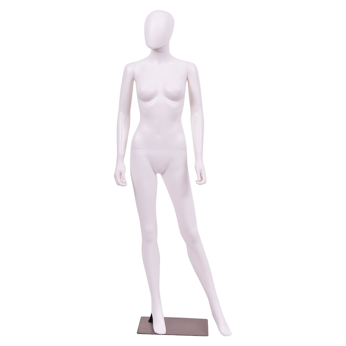 Plastic Fleshtone Brazilian Headless Female Adult Standing Mannequin with Base 