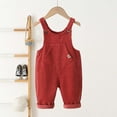 thumbnail image 2 of lnmuld Boys Pants Girls Corduroy Overalls Autumn Toddler Baby Jumpsuit Cute Denim Style Pants with Adjustable Straps for Playful Comfort and Fashion Solid Color Size:3-4 Years, 2 of 6