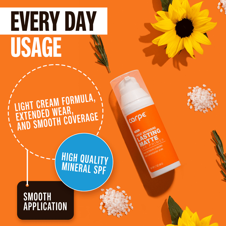 Carpe Sweat Absorbing Tinted Primer, Matte Finish, SPF 30, Light