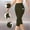 *Army Green, variant on Women's High Waist Tummy Control Capri Leggings, Butt Lifting Workout Pants for Yoga and Gym Army Green,Women's Plus M