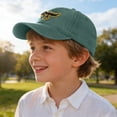thumbnail image 2 of Infant Toddler Baby Baseball Cap Dinosaur Printed Soft Polyester Snapback Hat for Boys Adjustable Fit Lightweight Comfort, Sun Protection, Sizes 1T to 7T Gibobby,One Size,Green, 2 of 7