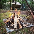 thumbnail image 3 of Bgsha Support de Feu Extérieur avec Filet Pliable en Acier Inoxydable pour Camping, 3 of 10