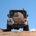 thumbnail image 5 of Heavy Duty Spare Tire Cover American Flag Vintage Waterproof Polyester Wheel Protectors Wheel Covers Independence Memorial Day Tire Cover for Trailer SUV Truck 15 Inch, 5 of 8