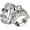 White, variant on His & Hers Couple Rings Set Gold Plated Wedding Band for Women 1CT Heart Cut 6A Cubic Zirconia Engagement Ring Men's Titanium Steel Band
