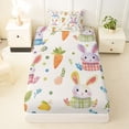 thumbnail image 3 of Erosebridal Cute Bunnies Kids Twin Sheet Sets, Happy Easter Bedding, 3 Pieces, 3 of 5