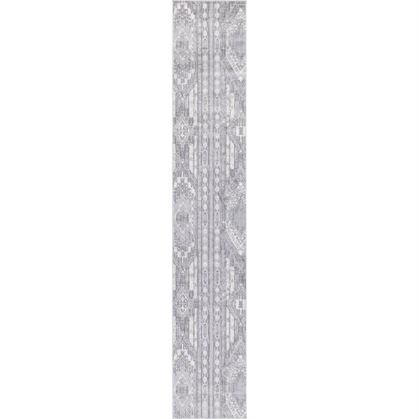 Unique Loom Portland Southwestern Farmhouse/Boho Runner Rug, Blue/Gray