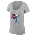 thumbnail image 2 of Women's G-III 4Her by Carl Banks Heather Gray New York Rangers Super-Slim Fit Lightweight Hockey Girls V-Neck T-Shirt, 2 of 3