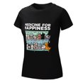 thumbnail image 6 of My Medicine for Happiness Is Cats Every Day Women’s Cotton Short Sleeve T-Shirt HD Graphic Print Casual Crew Neck Tee XL, 6 of 7