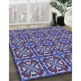 thumbnail image 2 of Ahgly Company Indoor Round Patterned Blue Whale Blue Area Rugs, 7' Round, 2 of 6
