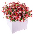 thumbnail image 2 of Flores artificiales INXUGAO con forma de margaritas falsas, 12 paquetes, rojo y rosa, 2 of 8
