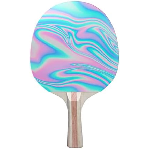 Holographic Colorful Design Ping Pong Paddle, Premium 5 Ply Table Tennis Racket (Black on Back)$$Sport & Recreation Other