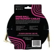 thumbnail image 2 of Ernie Ball 18' Braided Straight Angle Instrument Cable Black w/Gold Connectors, 2 of 2