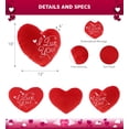thumbnail image 2 of DolliBu I Love You Plush Red Heart Pillow - Fluffy Decorative Stuffed Heart Plush for Anniversary, Valentines Day and Special Occasions, Cute Plush Heart Shaped Throw Pillows - 12 Inch, 2 of 6