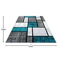 thumbnail image 4 of Flash Furniture Raven Rectangular Contemporary Grey, Turquoise Area Rug, 5' x 7', 4 of 7