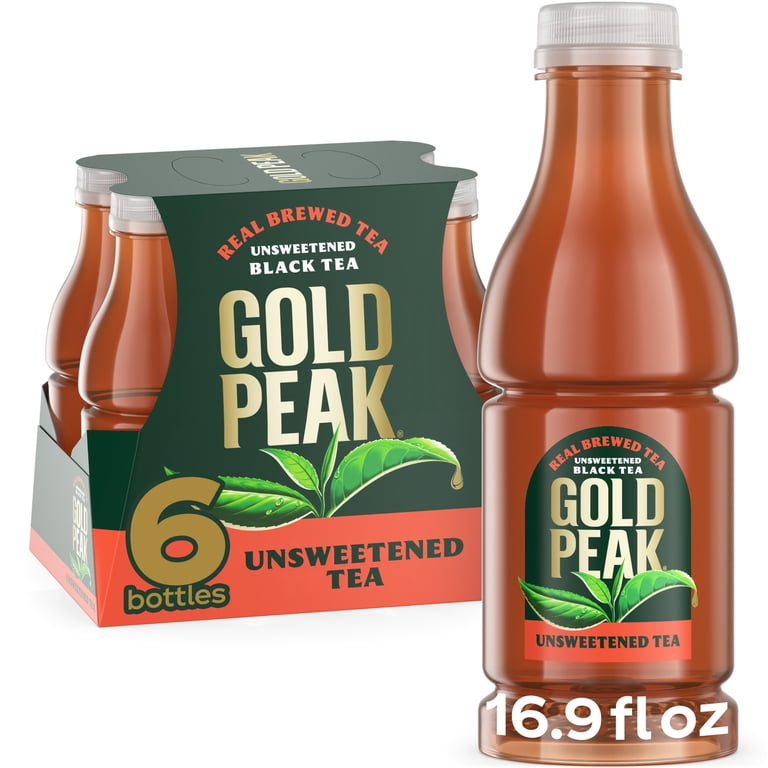 Gold Peak Unsweetened Black Tea Bottles, 16.9 fl oz, 6 Pack photo 2