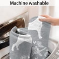 thumbnail image 5 of Terrier Dog Silhouette Dog and Flower Floral Bathroom Rugs Mat,Non Slip Microfiber Bathroom Rug,Rubber Backing,Soft Bathroom Mats for Bathroom Floor,Tub and Shower,60x24in(150x60cm), 5 of 5