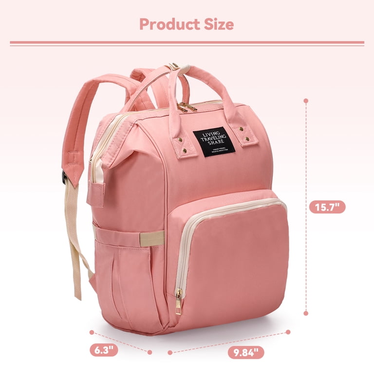 aliexpress leather pink backpack diaper Pink Diaper Bag💕