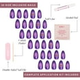 thumbnail image 2 of Glamnetic Press-On Nails – Tarot | Purple Aura 3D Almond Nails, "Salon Quality", 30 Count, 2 of 6
