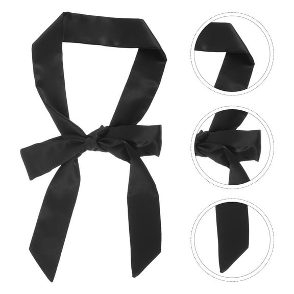 Raindrops  Bridesmaid Black Satin Sash Silk Belt Decorative Miss
