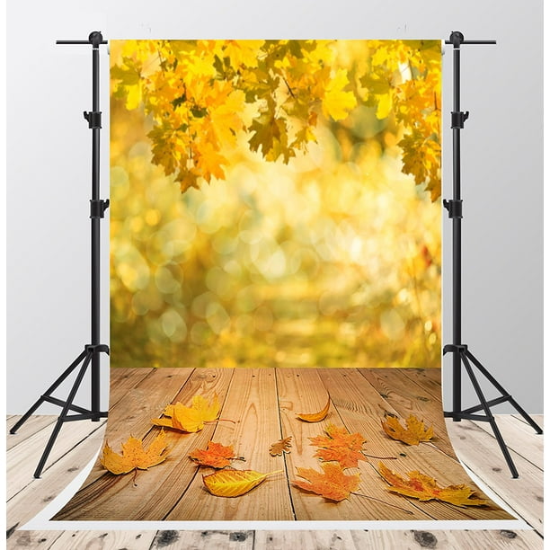 GreenDecor Polyster 5x7ft Bokeh Autumn Photography Backdrops Yellow ...