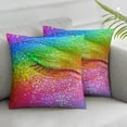 thumbnail image 3 of Acheng Pillow Case LGBT Gay Pride Throw Pillow Covers Cushion Cases Farmhouse Modern Decorative Pillowcases for Sofa Bed Couch ,Abstract Rainbow Sequins  2 pcs White, 3 of 7