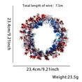 thumbnail image 3 of 4th of July Decorations for Home, Independence Day Decorative Wreath With Imitation Rattan Festival Party Ribbons & Wire, Memorial Day Decorations, 3 of 4