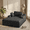 Gray, variant on 47" Ultimate Cloud Sofa, Oversized Chaise Lounge Sleeper with Plush Corduroy Fabric, No Assembly Required, Cloud Couch for Living Room - Black