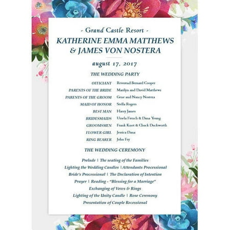 Woodland Floral Deluxe Program Card Walmart Com