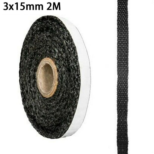 Black Flat Stove Rope Self Adhesive Glass Seal Stove Fire Rope 10mm