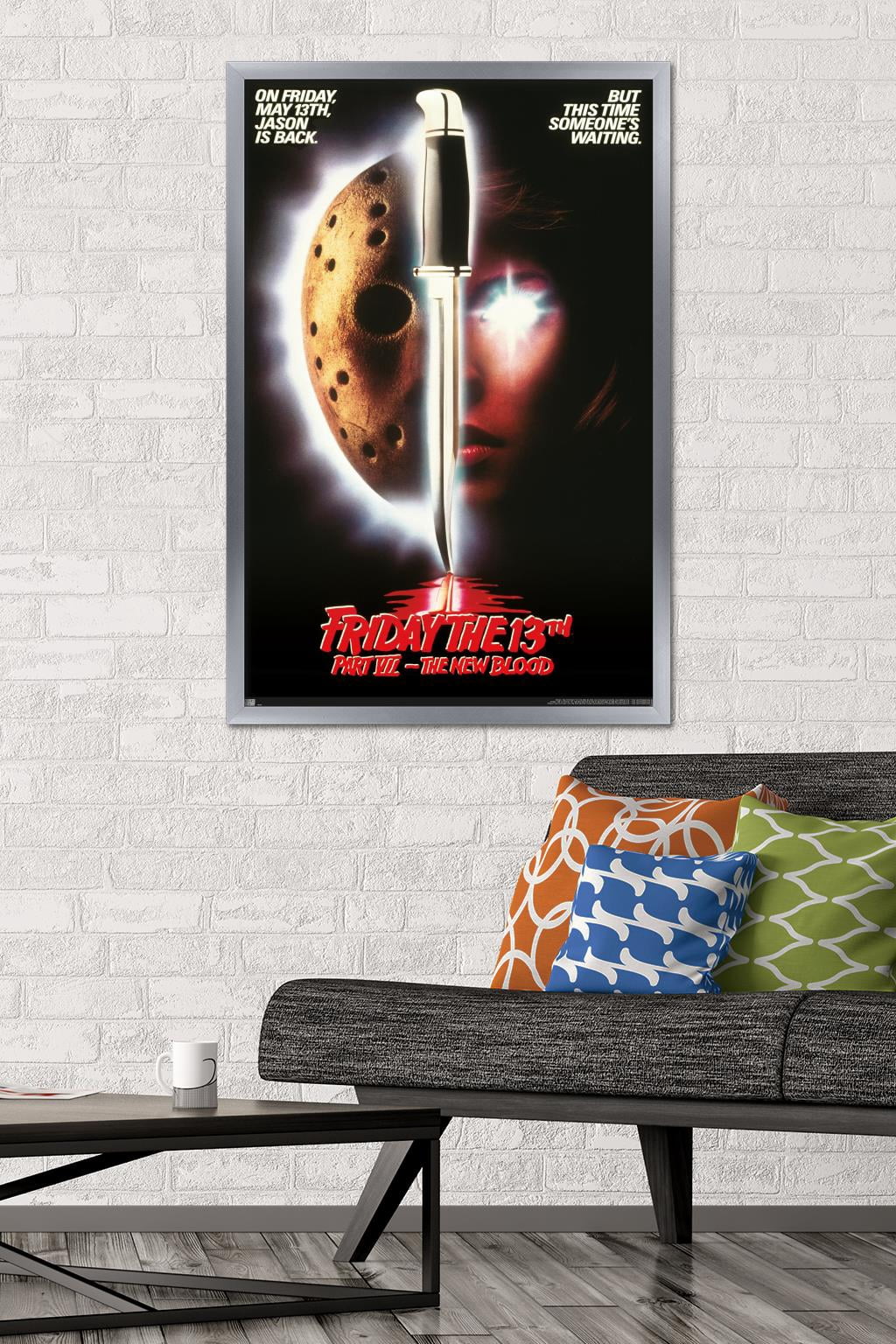 Friday The 13th Part ViI: The New Blood - One Sheet Wall Poster, 22.375" x 34", Framed