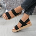 thumbnail image 5 of VNKIDY Classic Women Shoes Shoes Summer Fashion Beach Sandals Solid Color Mesh Elastic Band Wedge Sandals Autumn Footwear, 5 of 5