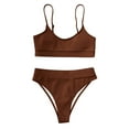 thumbnail image 3 of TEVEQ Women Two Swimsuit Bikini Set High Waist Two Swi Swim Suits for Women 2025 2 Piece Tankini Swimsuits for Women Tummy Control 2 Piece Swimsuit for Women High Waisted Modest Swimsuits for Women, 3 of 3
