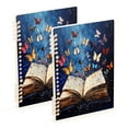 thumbnail image 2 of Colorful Butterflies Fly on Book Notebooks 1-subject Journal 60 Sheets A5 College Ruled Paper Detachable Ring 8.3"x5.7", 2 of 8