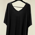 thumbnail image 4 of Naittoop Women's Comfy Soft Nightgown Short Sleeve V Neck Loose Nightshirt Women Sleep Dress Sleepwear Casual Loungewear, 4 of 5