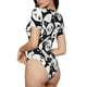 thumbnail image 2 of Balery Seamless Pattern Cute Panda Body de cuello redondo de manga corta para mujer Tops de manga corta Tops básicos-Small, 2 of 7