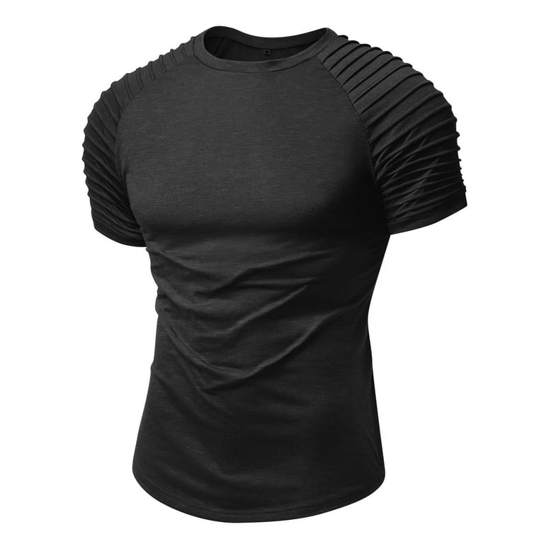 Outfmvch Men's Fashion Casual 3D Digital Printing Muscle Exercise Fitness  Short Sleeve Dress Shirt for Men Non Iron, Black, X-Large : :  Clothing, Shoes & Accessories