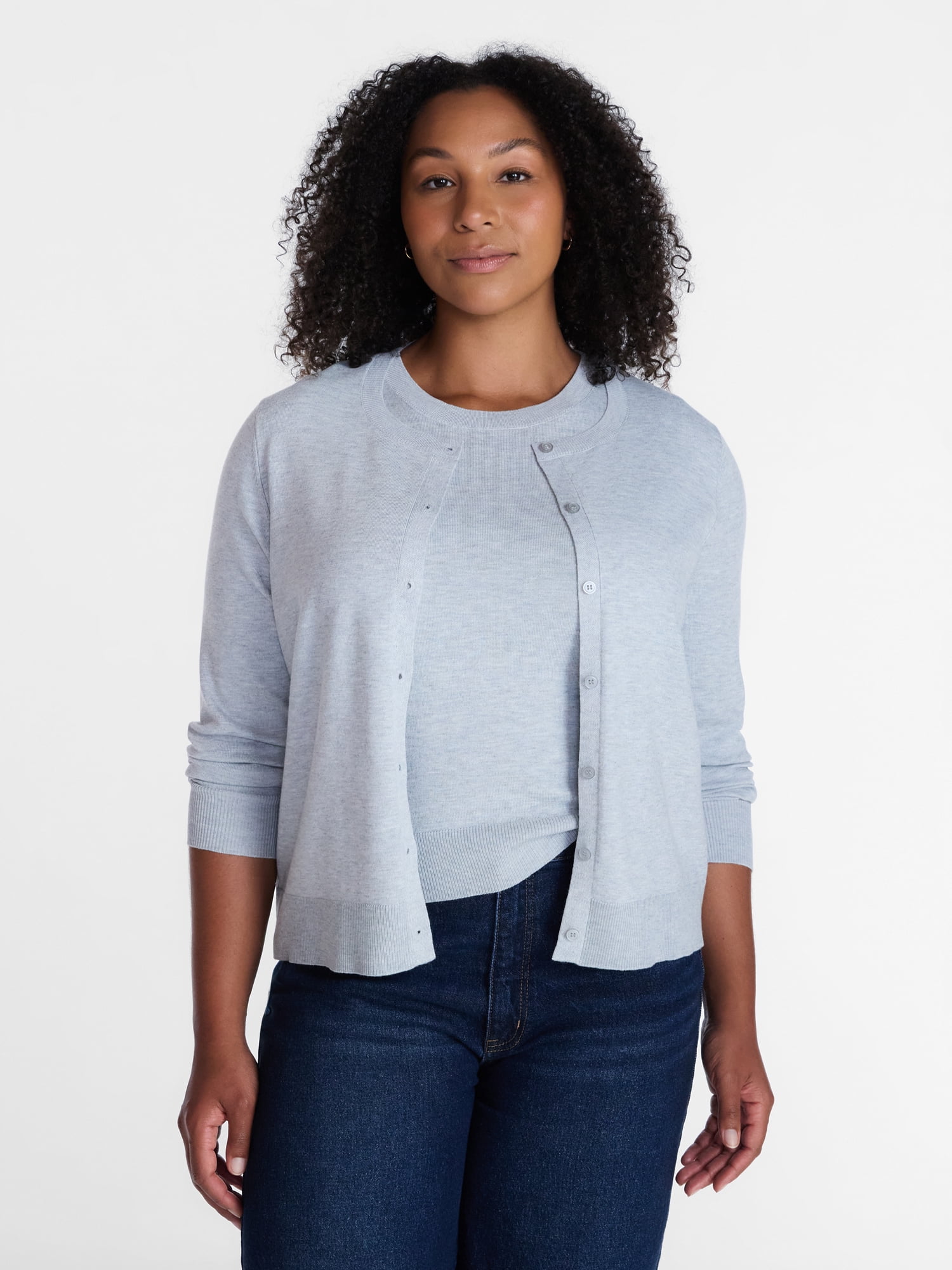 Time and Tru Women's Fine Gauge Sweater Shell, Lightweight, Sizes XS-XXXL