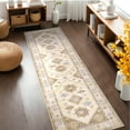 thumbnail image 2 of MeyJey 2'x8' Oriental Vintage Runner Rug for Hallways, Non-Slip Machine Washable Area Rug for Bedroom/Living/Dining/Laundry Room Carpet, Beige/Brown, 2 of 16