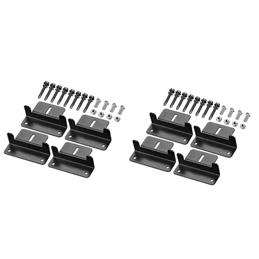 8 PCS Solar Panel Mounting Brackets Black Aluminum Solar Z-Brackets with Nuts and Bolts RV Bracket for Walls, Roofs
