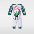thumbnail image 1 of Conjunto de pijama familiar de 2 piezas cuello redondo estampado de dinosaurio cintura elástica traje diario, 1 of 9