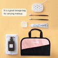 thumbnail image 4 of Bolsa de almacenamiento de maquillaje Vhermosa de PVC impermeable portátil negro, 4 of 7