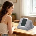 thumbnail image 5 of Lypsnake Tablet Pillow Stand & iPad Holder, Soft Velvet Multi-Angle Cushion for Reading Typing and Viewing, Universal Support for Tablets E-Readers and Phones, 5 of 6