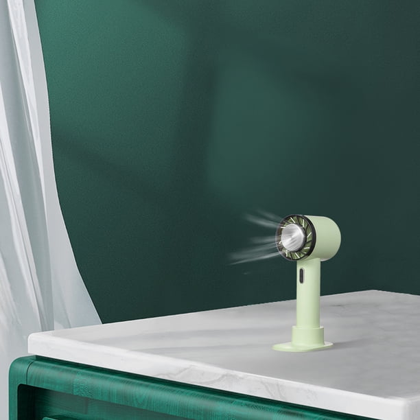 Ventilador de Mano Portátil con Compresas Frías, Pequeño Ventilador Recargable Por Usb, Funciona a Batería, con 3 Velocidades, para Exteriores y Viajes.