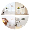 thumbnail image 6 of Round Side Table Set of 2, Metal Nesting Tables, Modern End Table Set with 16.9" & 23.6" Heights, Pedestal Coffee Table for Living Room Balcony Bedroom Office (White), 6 of 12