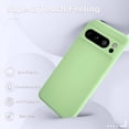 thumbnail image 2 of KOMI for Google Pixel 8 Pro Case, Silicone Phone Case with 2 Screen Protector, Soft Anti-Scratch Microfiber Lining, Full Body Shockproof Slim Cover Support Wireless Charging, Mint Green, 2 of 5