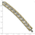 thumbnail image 5 of Stainless Steel Bracelet Men's Link, Other Cubic Zirconia 8 mm 8.5 in Chisel Polished Yellow IP-plated with CZ Link, 5 of 6