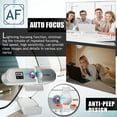 thumbnail image 4 of Computer Webcam Auto-focusing HD USB Online Adjustable PC Camera with Microphone Wired Replacement External Web Cam Camcorder White 4K, 4 of 9